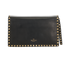 Large Rockstud Clutch, &pound;295, Handbags, Black, Leather, Back view